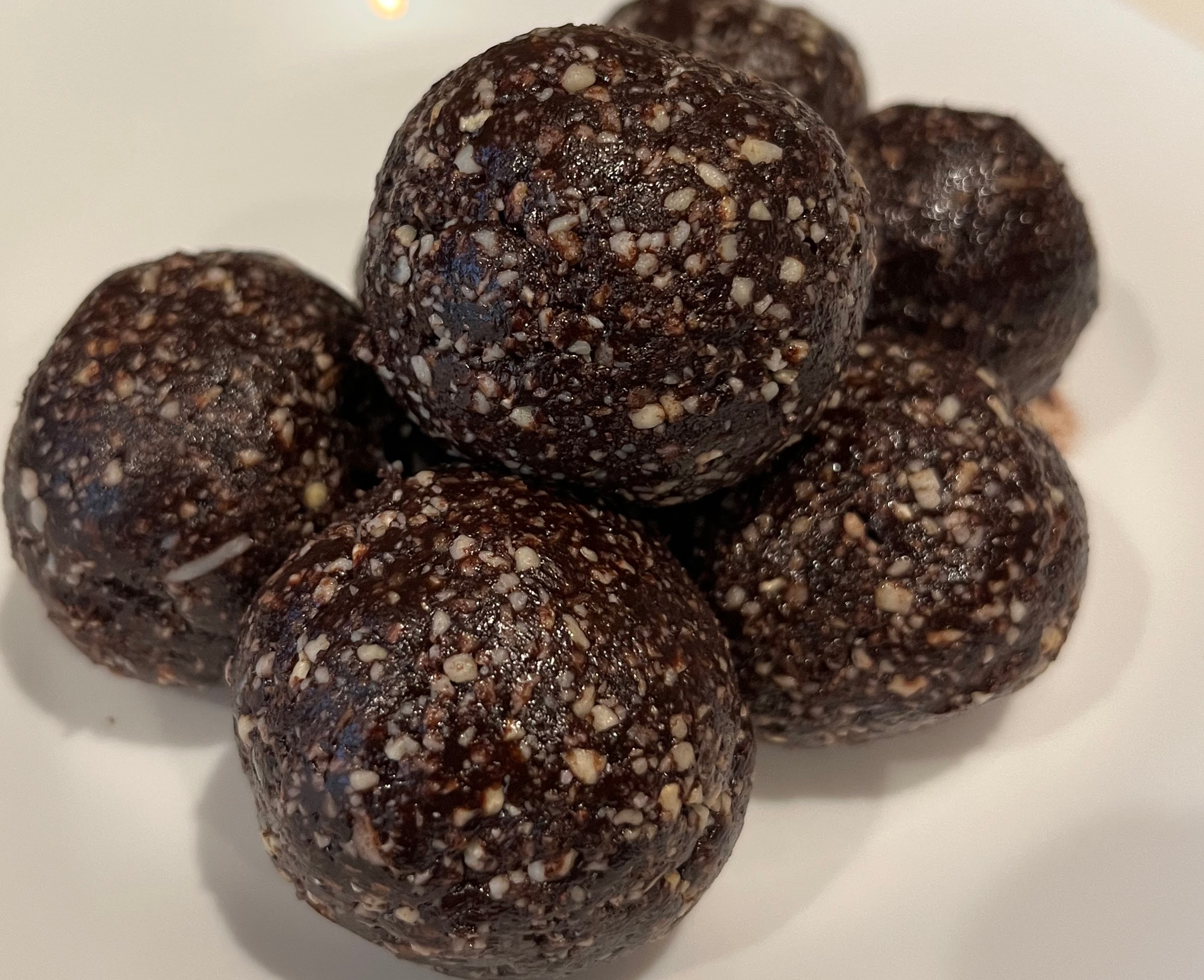 Cashew, walnut coconut balls