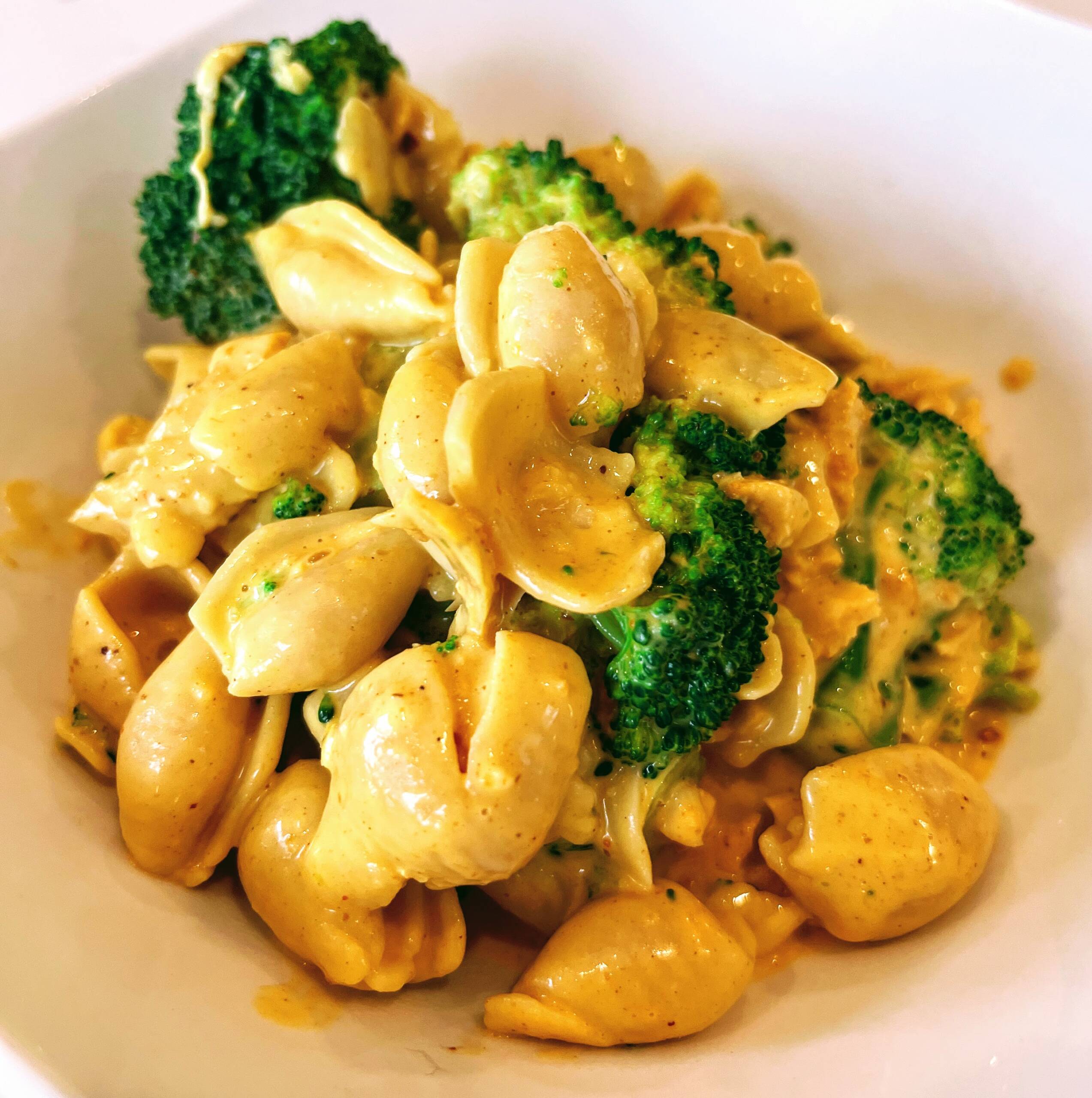 Coconut Milk, Turmeric and Broccoli Pasta