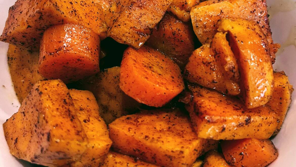 Baked Sweet Potato and Carrots